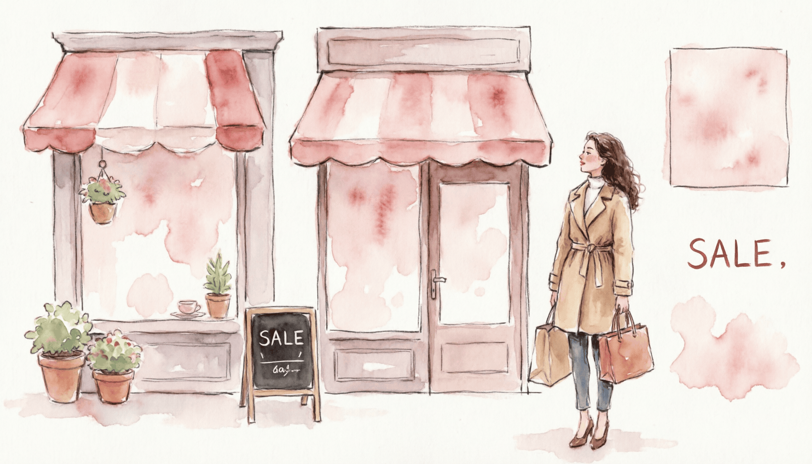 The shopping street